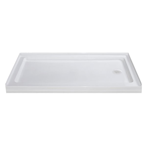 Turin Horizon Shower Base - 60-in x 40-in - Right Drain