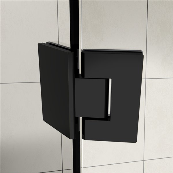 Ensemble de cabine de douche Tampa de Turin, 40 po x 40 po, noir