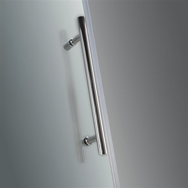 Turin Catane Hinged Corner Shower Door - 42-in x 30-in - Chrome