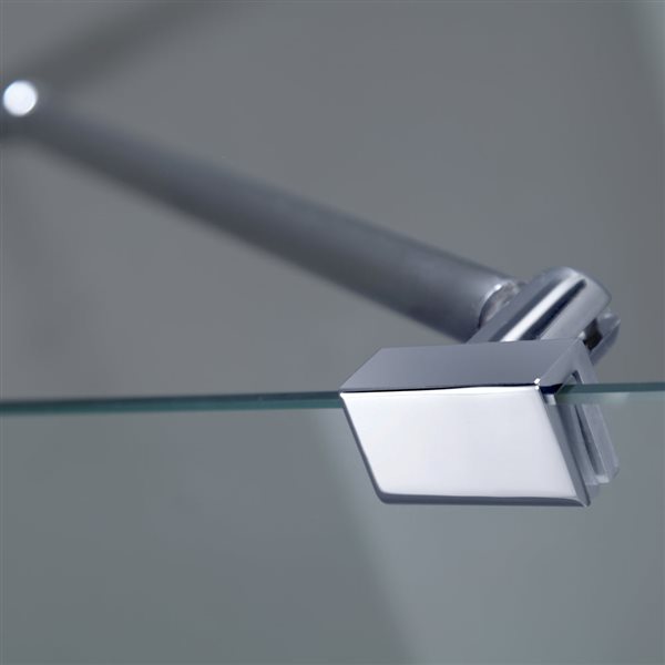 Turin Catane Hinged Corner Shower Door - 42-in x 30-in - Chrome