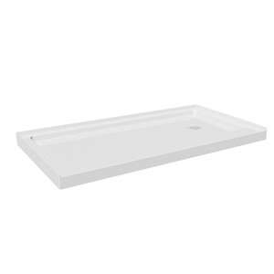 Turin Laberge Shower Base - 60-in x 32-in - Right Drain