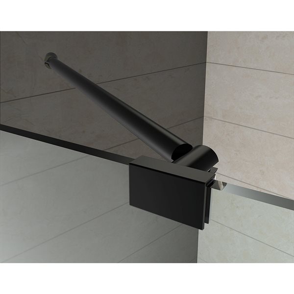 Turin La Catane 40-in x 30-in Hinged Corner Shower Door with Matte Black Hardware