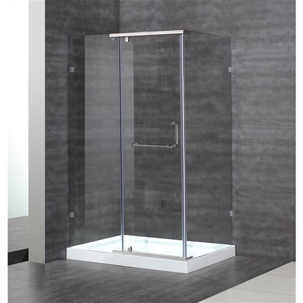 Porte de douche pour coin Ormond de Turin, 36 po x 48 po, chrome