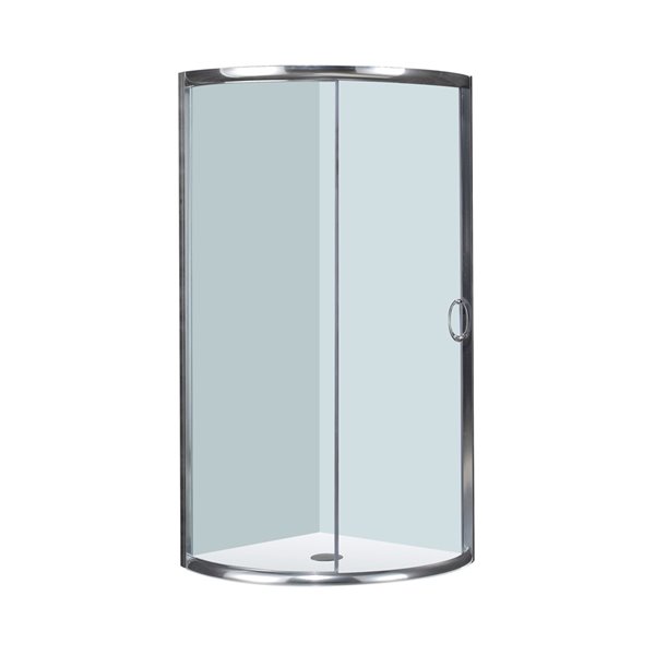 Turin Maximum Round Corner Shower Door - 36-in x 36-in - Chrome