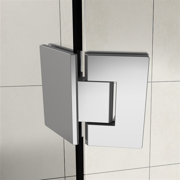 Ensemble de cabine de douche Tampa de Turin, 40 po x 40 po, chrome