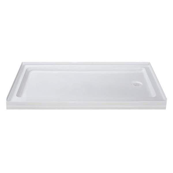 Turin Horizon Shower Base - 60-in x 44-in - Right Drain