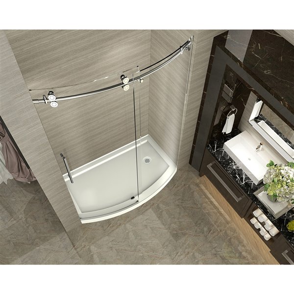 Turin Arc-En-Ciel Shower Set - Chrome - 60-in - Right Drain Left Door