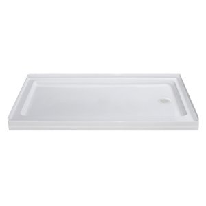 Turin Vertiges Shower Base - 60-in x 48-in - Right Drain