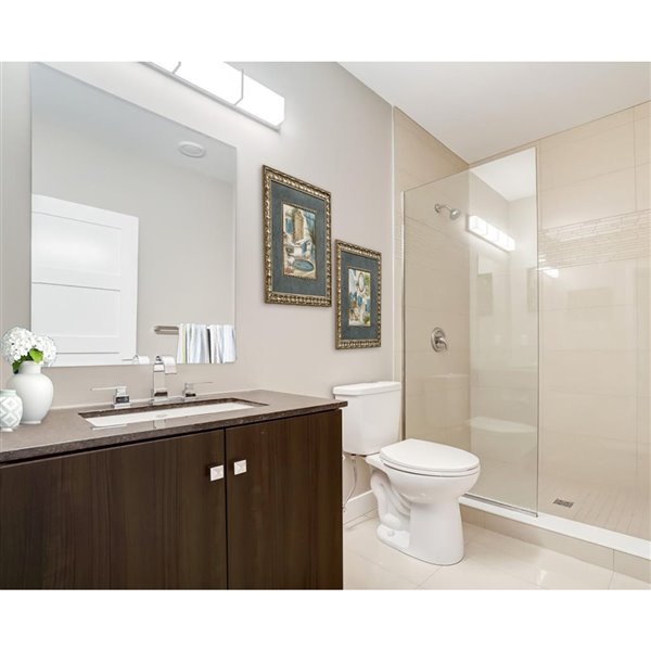 Turin Bonita 40-in x 80-in Shower Glass Panel with Brushed Nickel Frame