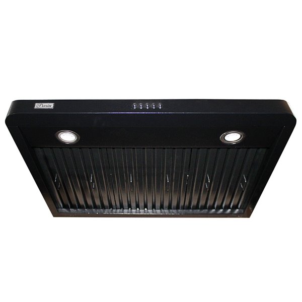 Turin Parma Under Cabinet Range Hood - 30-in - Black