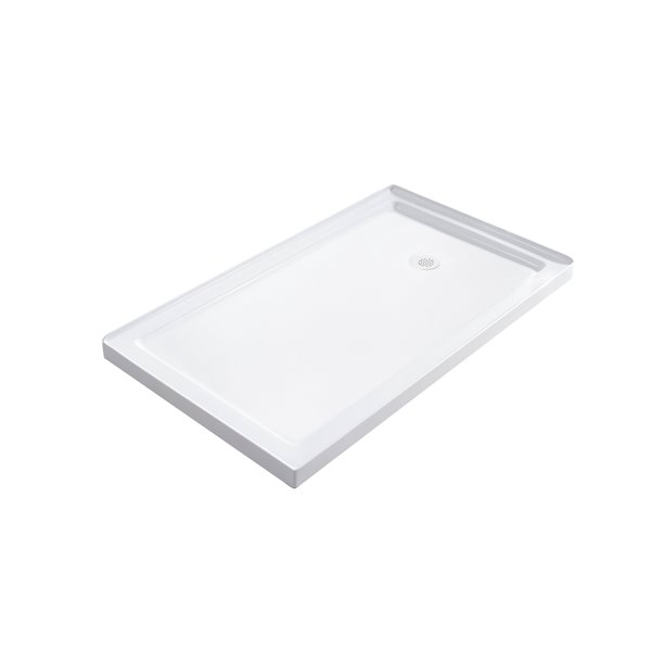 Turin Vertiges Shower Base - 60-in x 44-in - Right Drain