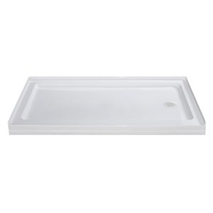 Turin Horizon Shower Base - 60-in x 48-in - Right Drain