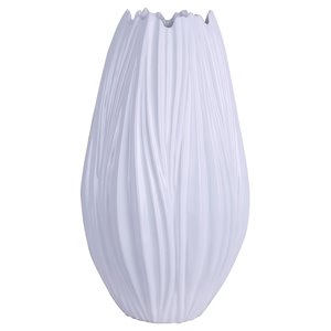 ArtMaison Canada Wave Ceramic Decorative Vase 15 x 8-in, White