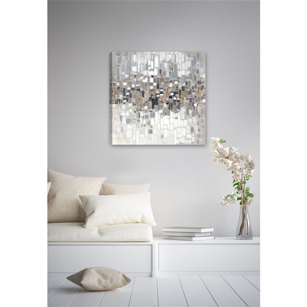 ArtMaison Canada  Abstract II by Irina K  Frameless 24-in H x 24-in W Abstract Canvas Print - Brown and  Grey