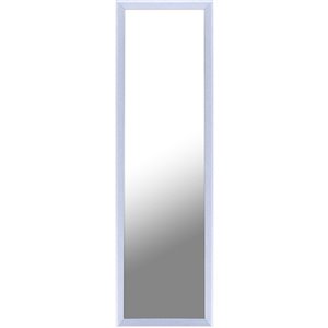 Mirrorize Canada 49.5-in L x 13.5-in W Rectangle White Patina Framed Door Mirror