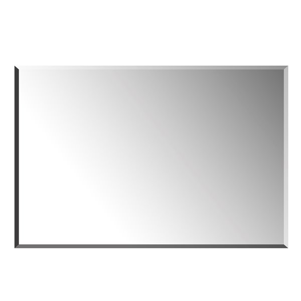 Mirrorize Canada 36-in L x 24-in W Rectangle Silver Beveled Vanity Mirror