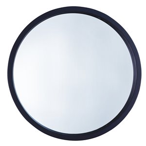 Mirrorize Canada 22-in Round Black Framed Wall Mirror