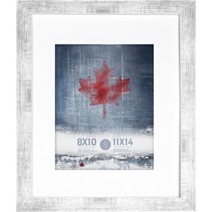 ArtMaison Canada White Washed Picture Frame - (Common Size: 11-in x 14-in Actual Size 12-in x15)