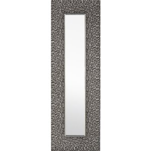Mirrorize Canada 27-in L x 9-in W Rectangle Silver Grey Mosaic Framed Wall Mirror