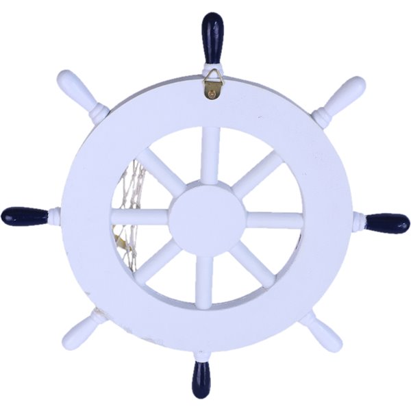 ArtMaison Canada 11-in Beach Wooden Boat Ship Steering Wheel