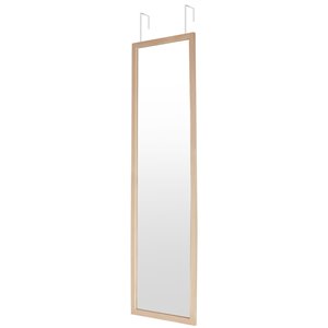 Mirrorize Canada 48-in L x 12-in W Rectangle Maple Brown Framed Door Mirror