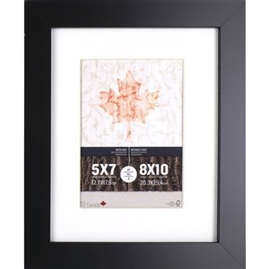 ArtMaison Canada Black Picture Frame - (Common Size: 8-in x 10-in Actual Size 9-in x11) Photo Opening of 5-in. x 7-in.