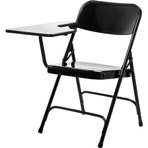 National Public Seating Right Tablet Arm Folding Chair - Black - 2-Pack