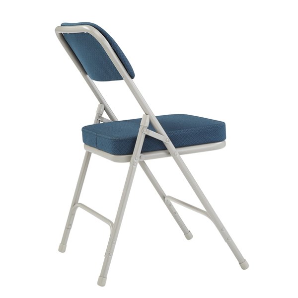 National Public Seating Vinyl Padded Folding Chair Regal Blue