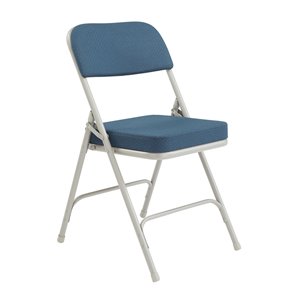 National Public Seating Vinyl Padded Folding Chair - Regal Blue - 2-Pack