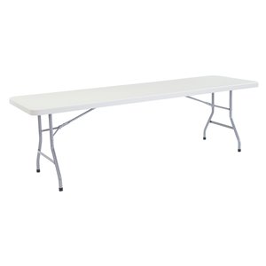 National Public Seating Heavy Duty Folding Table - 30-in x 96-in - Speckled Gray
