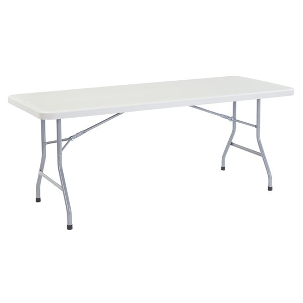 National Public Seating Heavy Duty Folding Table - 30-in x 72-in - Speckled Gray