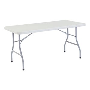 National Public Seating Heavy Duty Folding Table - 30-in x 60-in - Speckled Gray