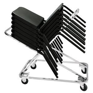 Chair Storage Dolly - Chrome - 332 lb Weight Capacity