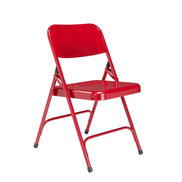 National Public Seating Premium All-Steel Folding Chair - Red - 4-Pack