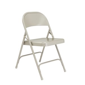 National Public Seating Standard All-Steel Folding Chair - Grey - 4-Pack