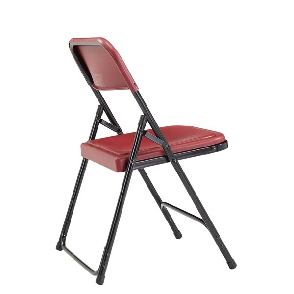 National Public Seating Lightweight Folding Chair - Burgundy - 4-Pack