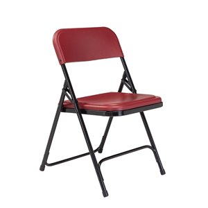 National Public Seating Lightweight Folding Chair - Burgundy - 4-Pack