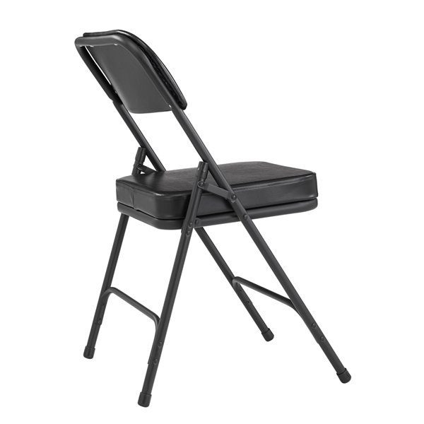 National Public Seating Padded Folding Chair - Black - 2-Pack