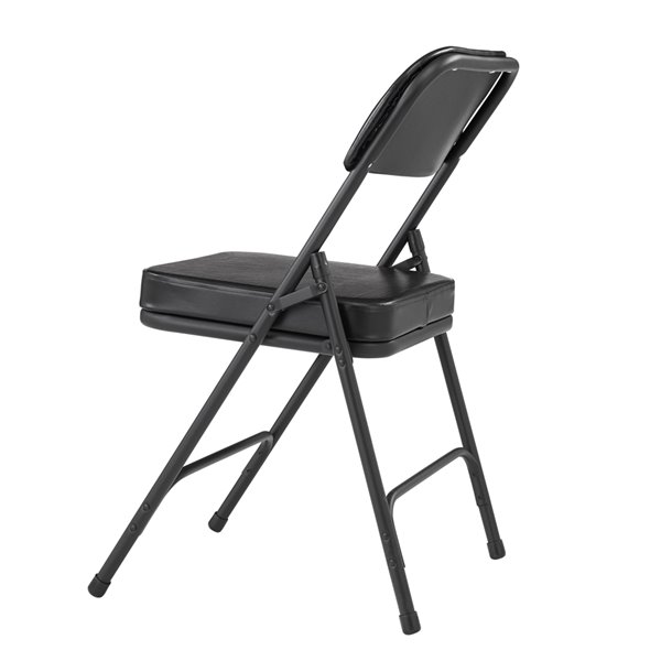 National Public Seating Padded Folding Chair - Black - 2-Pack