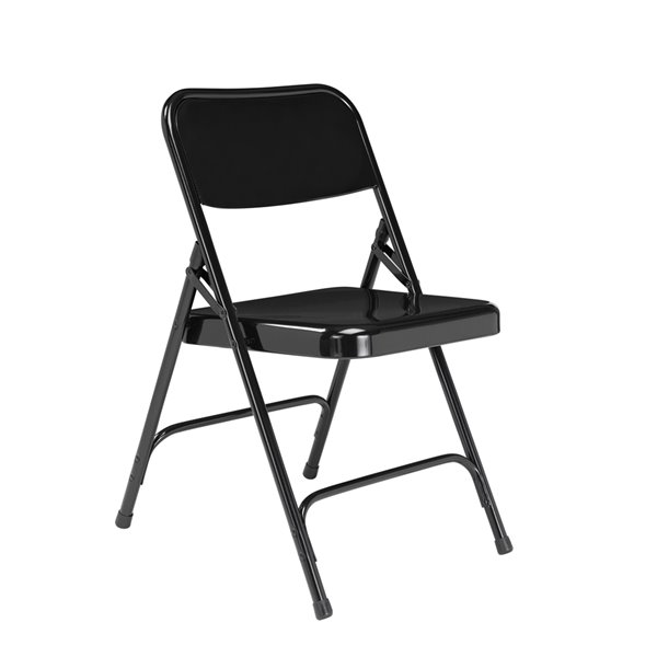 National Public Seating Premium All-Steel Folding Chair - Black - 4-Pack