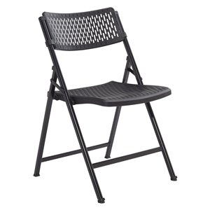 National Public Seating Airflex Premium Folding Chair - Black - 4-Pack