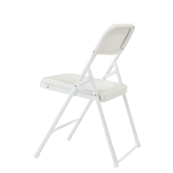 National Public Seating Lightweight Folding Chair - Bright White - 4-Pack