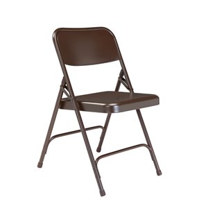 National Public Seating Premium All-Steel Folding Chair - Brown - 4-Pack