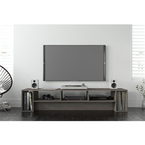 Nexera 110044 Rustik TV Stand - 72-inch - Bark Gray