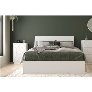 Nexera Ivory 3-Piece Full Size Bedroom Set - White