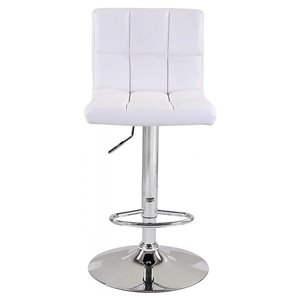 Tabouret de bar pivotant et réglable Hexagrid de Nicer Interior, blanc
