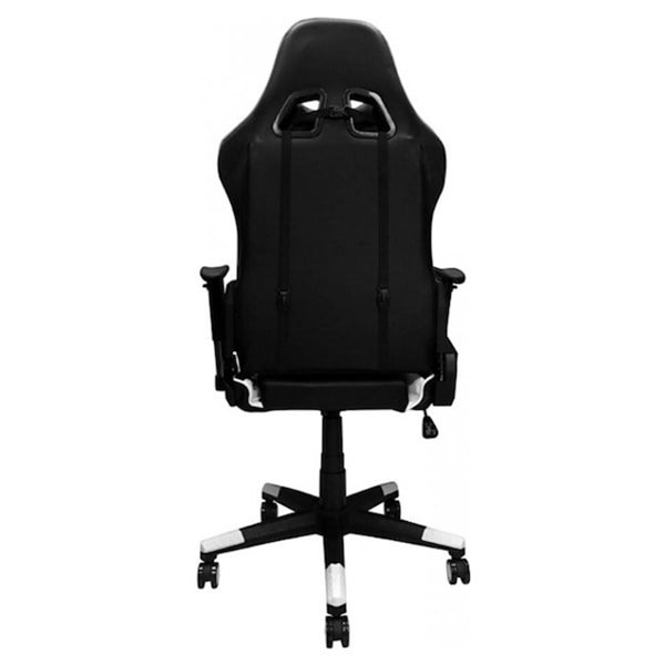 Fauteuil de jeux inclinable par Nicer Interior avec repose tête, noir et blanc