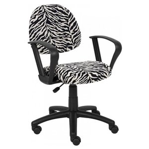 Nicer Interior Perfect Posture Desk Chair - Microfibre - Zebra Pattern