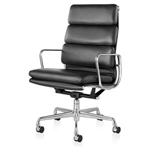 Chaise de cadre Eames par Nicer Interior, haut dossier, noir