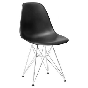 Chaise pour salle à manger Eiffel de Nicer Interior, noir/métal, ens. de 4